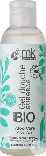 MKL Green Nature Gel Douche Surgras Aloe Vera Visage/Corps/Cheveux Bio 100ml