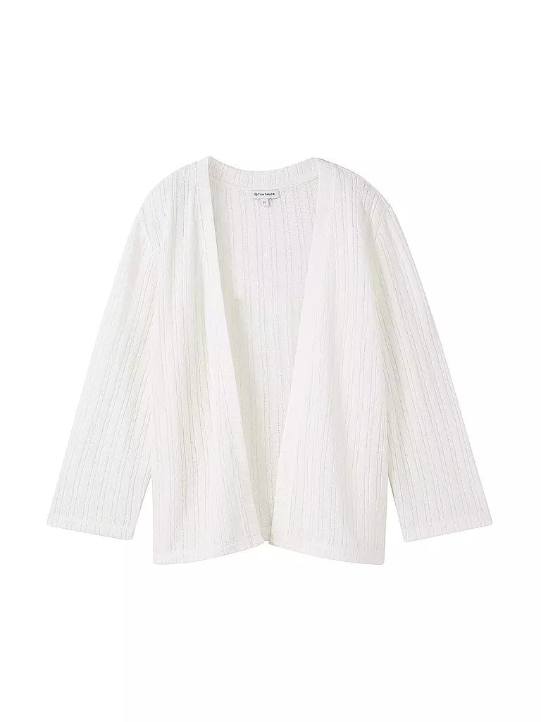 TOM TAILOR Strickjacke  weiss