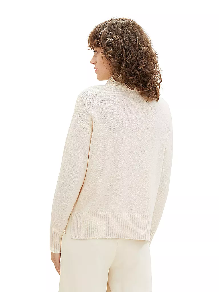 TOM TAILOR Rollkragenpullover beige