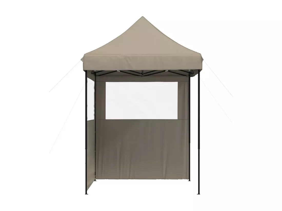Tente de réception pliable escamotable avec 2 parois latérales
