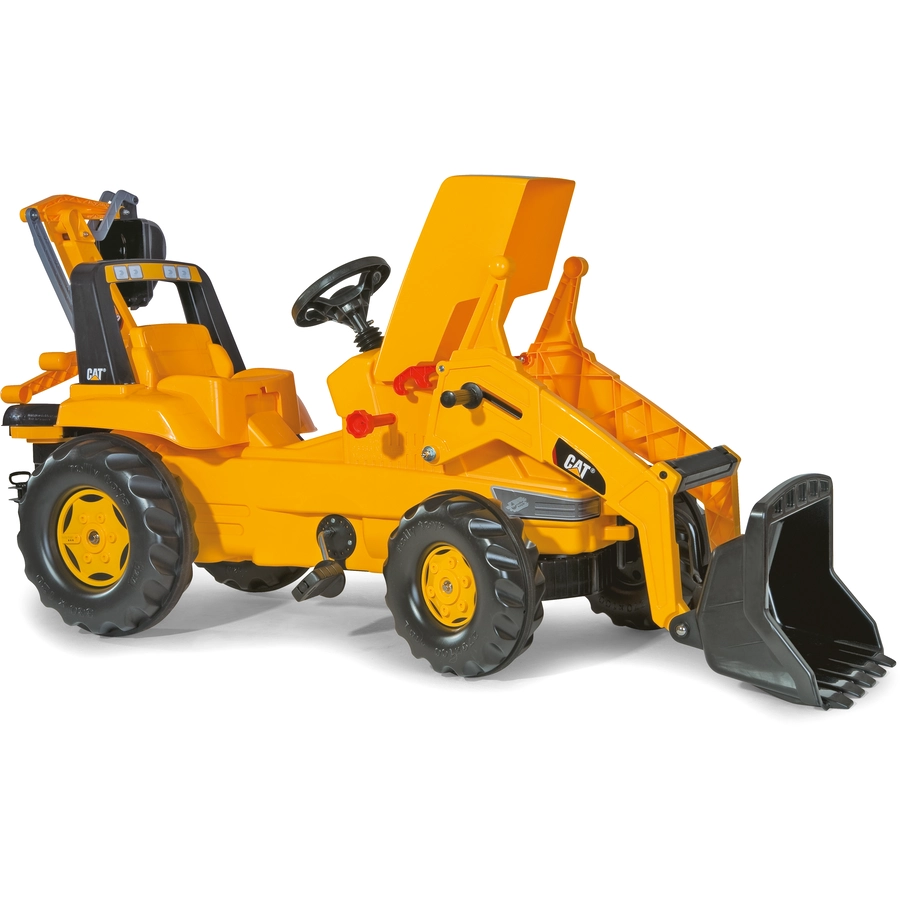 rolly®toys Kindertraktor rollyJunior CAT mit rollyJunior Lader und rollyBackhoe 813001