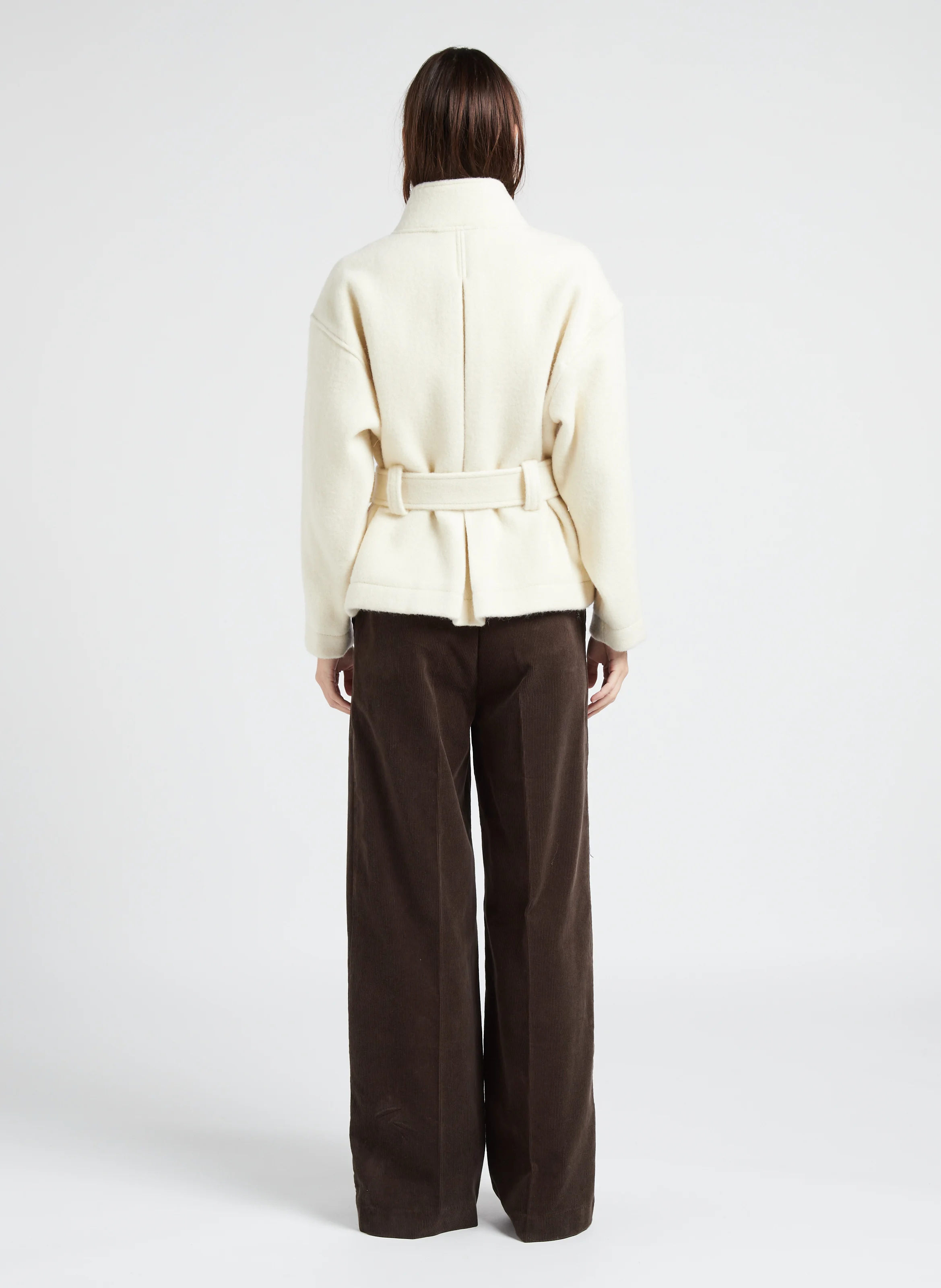 VARSOVIE - Pantalon large en coton | Marron
