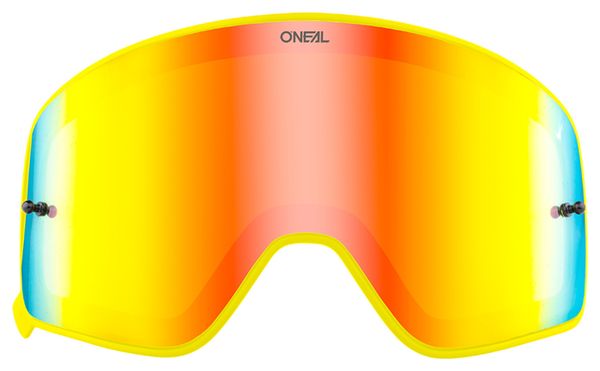 Ecran de Masque O'Neal B-50 Monture Jaune Ecran Rouge Miroir