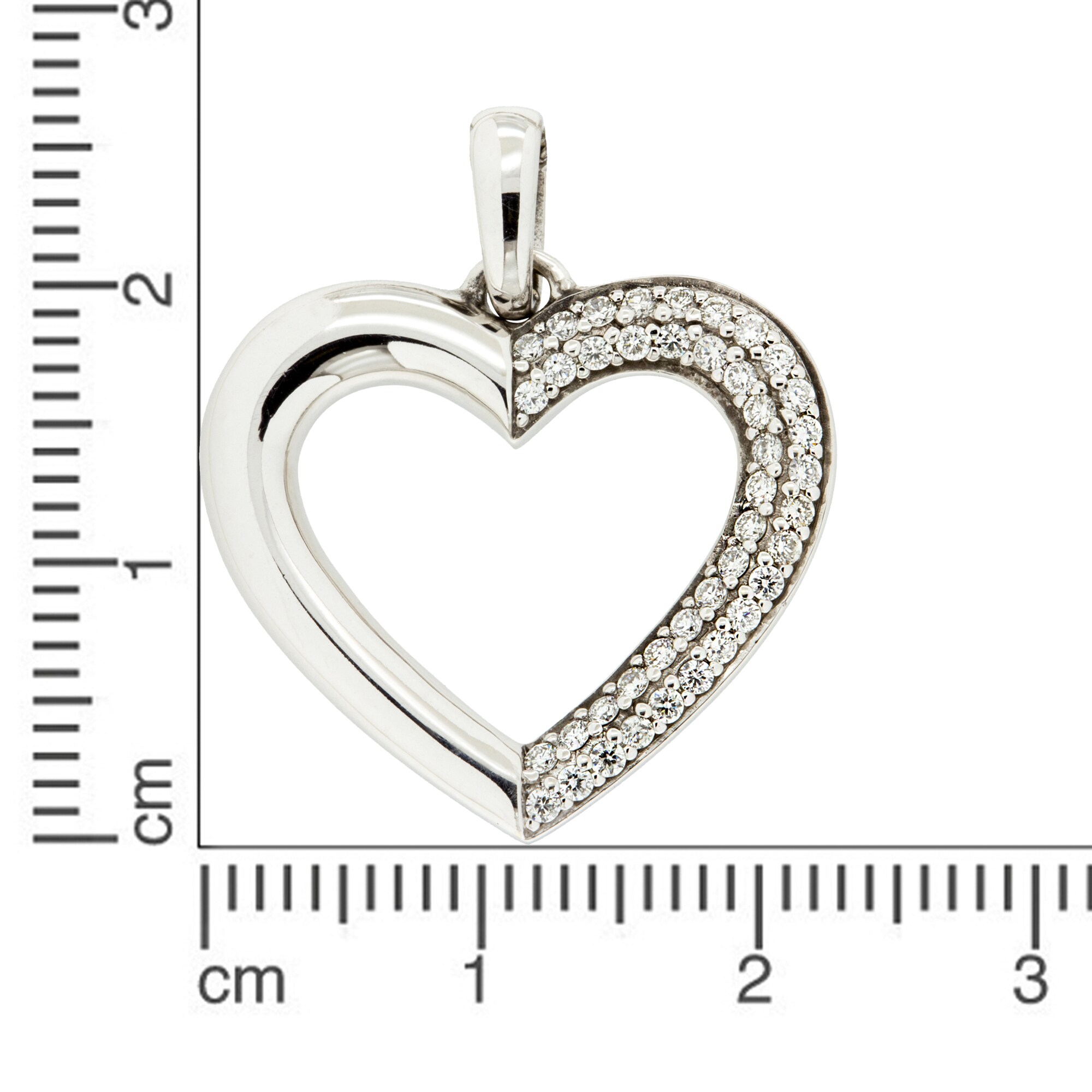 Orolino Anhänger Gold 585 Herz mit 41x Brillant zus. 0,33ct.