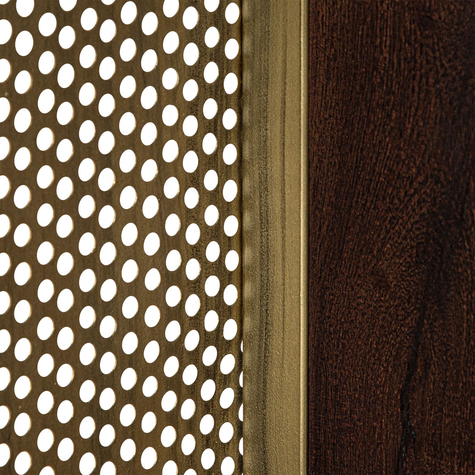 Hängeschrank GOLDEN BATH 52 x 66 cm Braun/ Goldfarbig