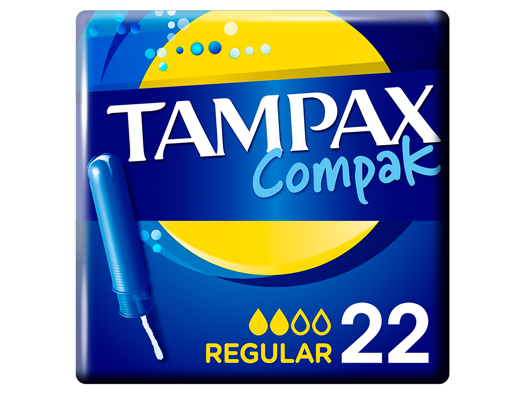 Tampões Compak Regular com Aplicador Tampax 22 un