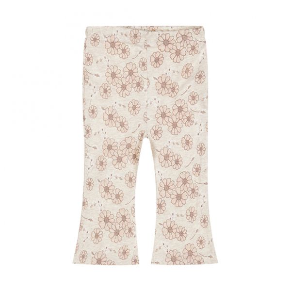 Dirkje Flared Legging – Flower – Maat 68 – Offwhite