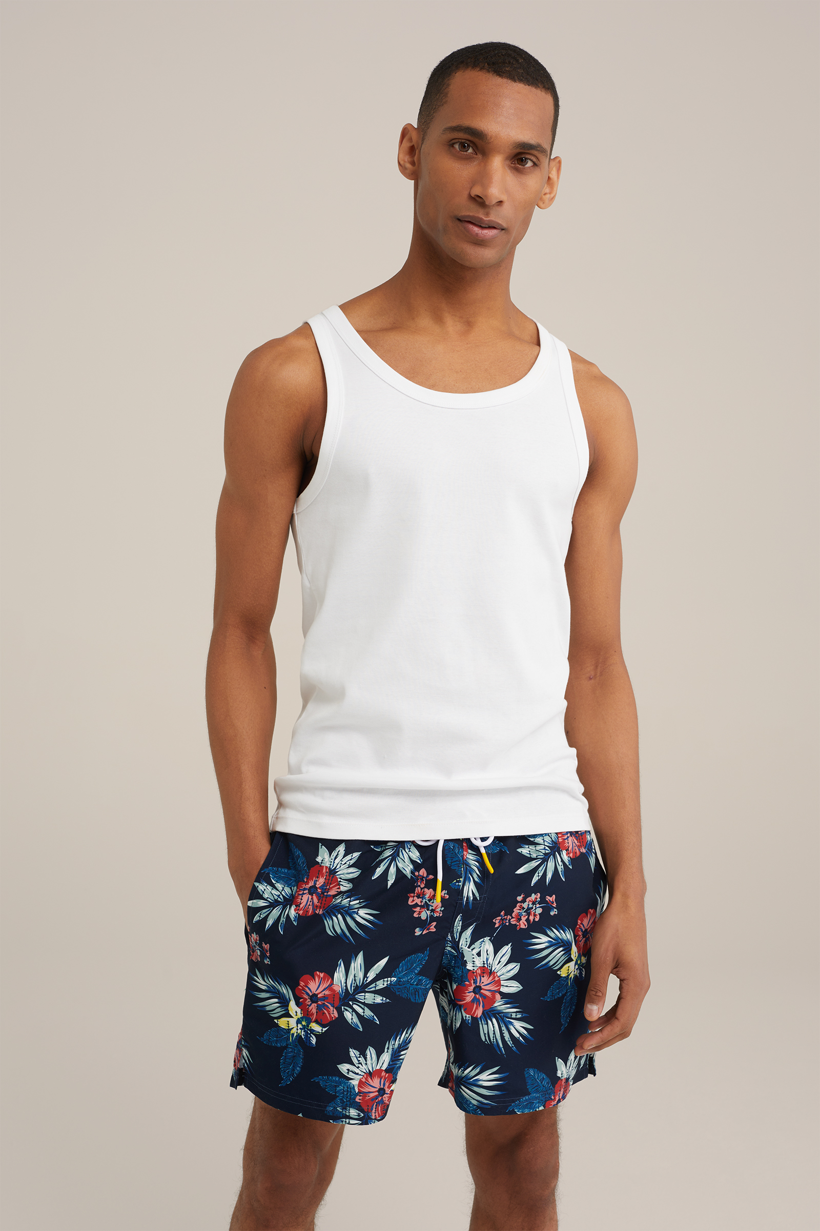 zwembroek met dessin WE Fashion Donkerblauw