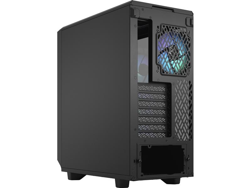 Fractal Design PC-Gehäuse Meshify 2 Compact RGB Schwarz RGB-beleuchtetes Gehäuse mit rahmenloses Seitenfenster und mit einem eleganten Mesh-Design