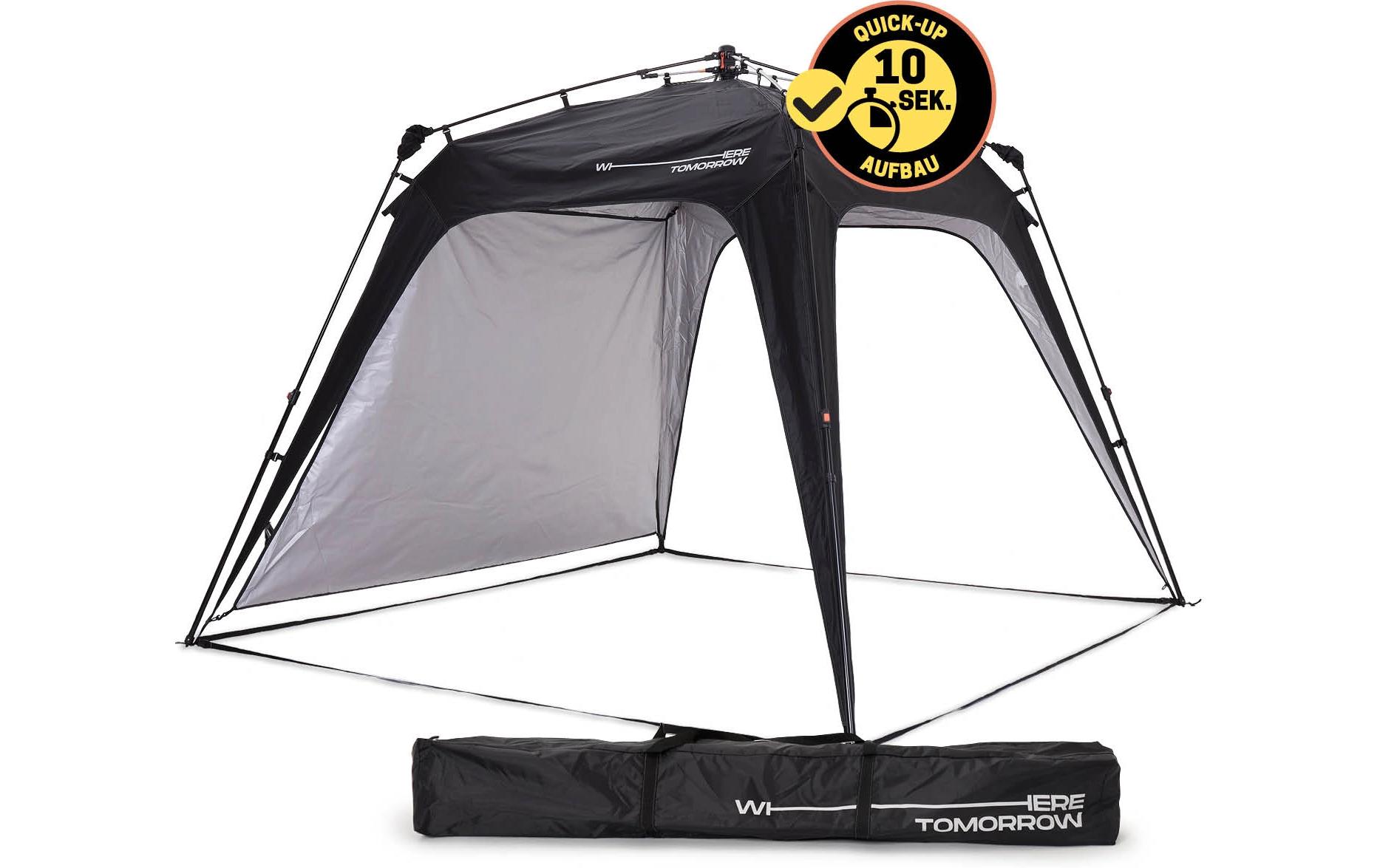 Pavillon Pop Up - Schwarz<br>Outdoor-Pavillon mit Seitenschutz