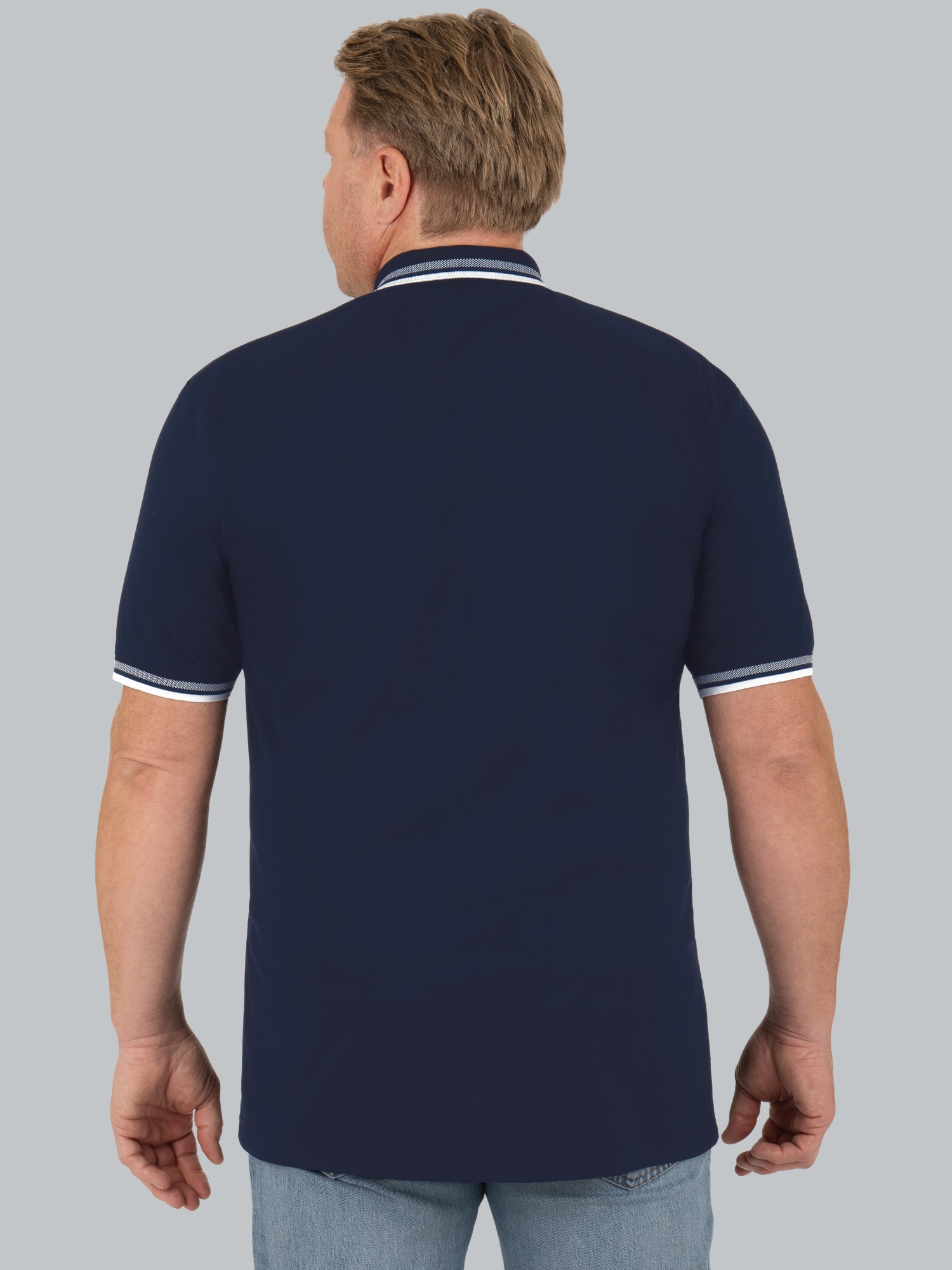 Poloshirt mit Reißverschluss Navy