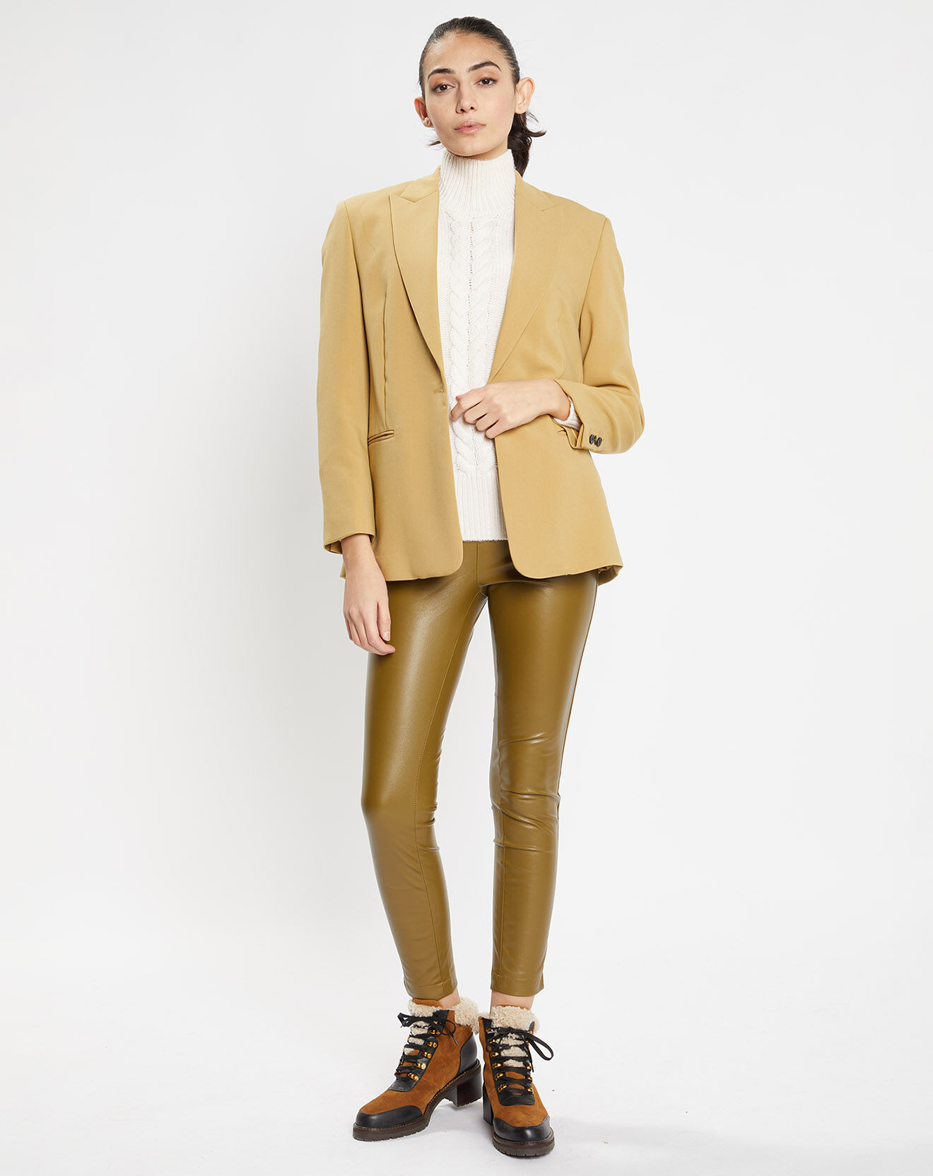 Galeries Lafayette Veste Paul kaki clair