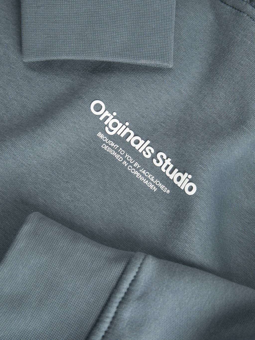 JACK & JONES hoodie JORVESTERBRO met tekst staalgrijs