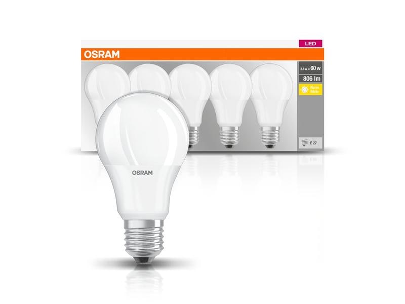OSRAM Lampe Base Retro, 8.5W, E27 Warmweiss​, 5er Box LED-Leuchtmittel