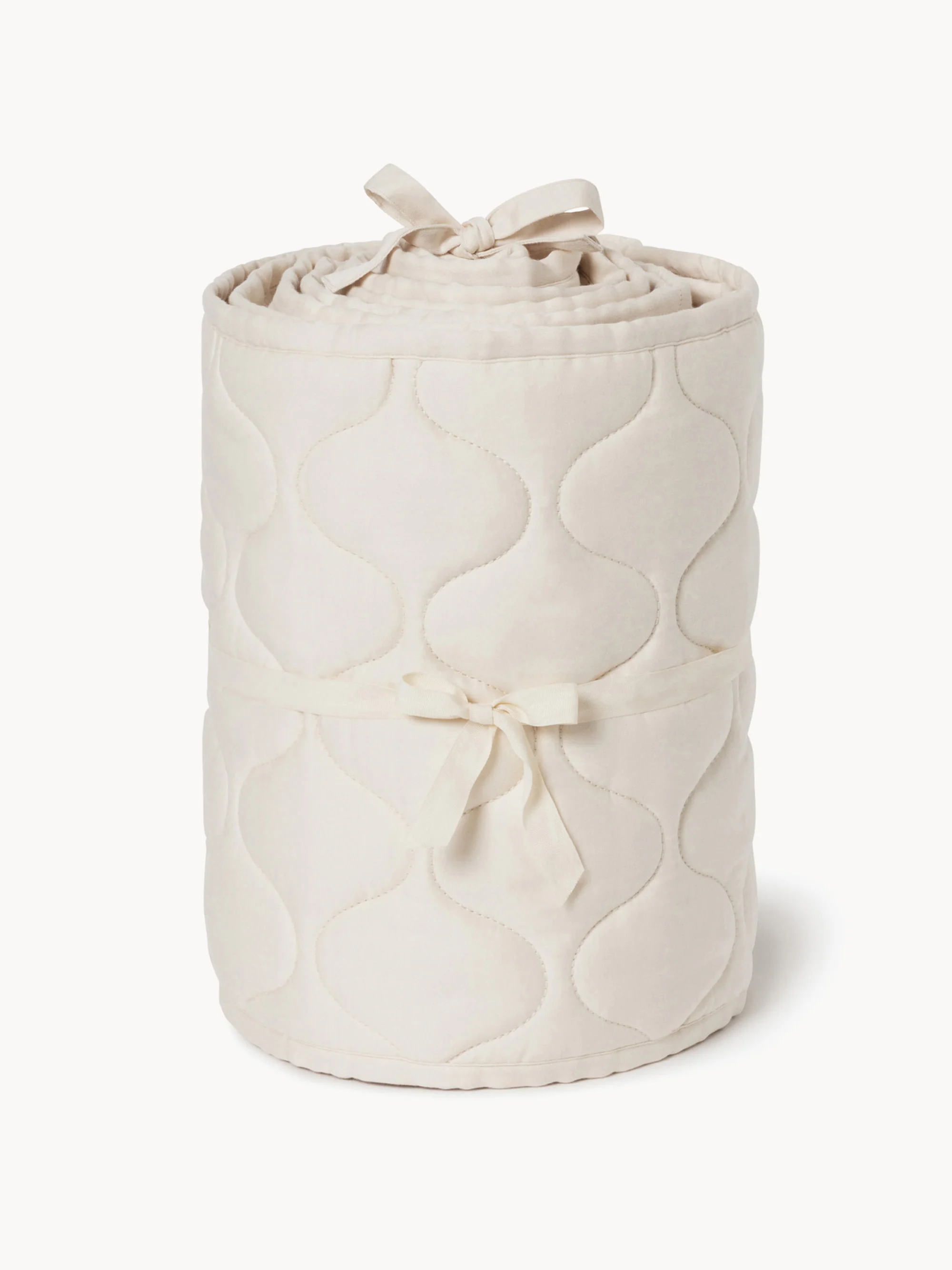 Katoenen babybedbumper Ecru