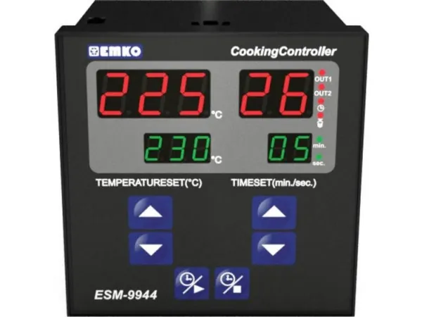 Emko ESM-9944-N.2.20.0.1/01.00/1.0.0.0 2-punkt, P, PI, PD, PID Temperaturregulator Pt100, J, K, R, S -200 til 1700 °C Relæ 7 A, Relæ 5 A (L x B x H) 96 x 96 x
