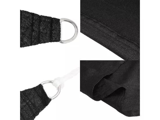 Voile d'ombrage 160 g/m² Noir 5x7 m PEHD