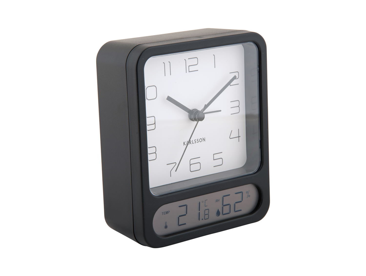 Alarm clock Duo matt black