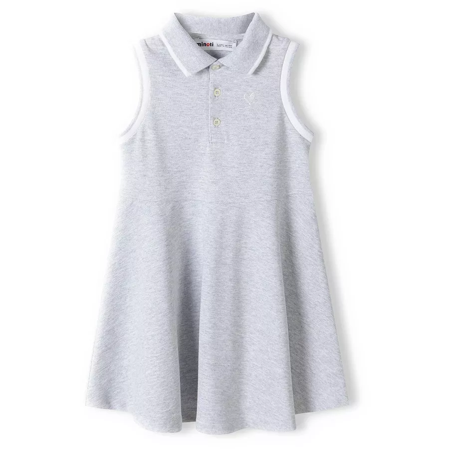 MINOTI Polokleid Grau Meliert