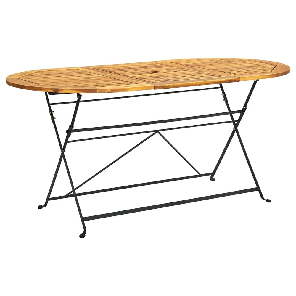 Mobilier à dîner d'extérieur pliable 9 pièces bois d'acacia solide