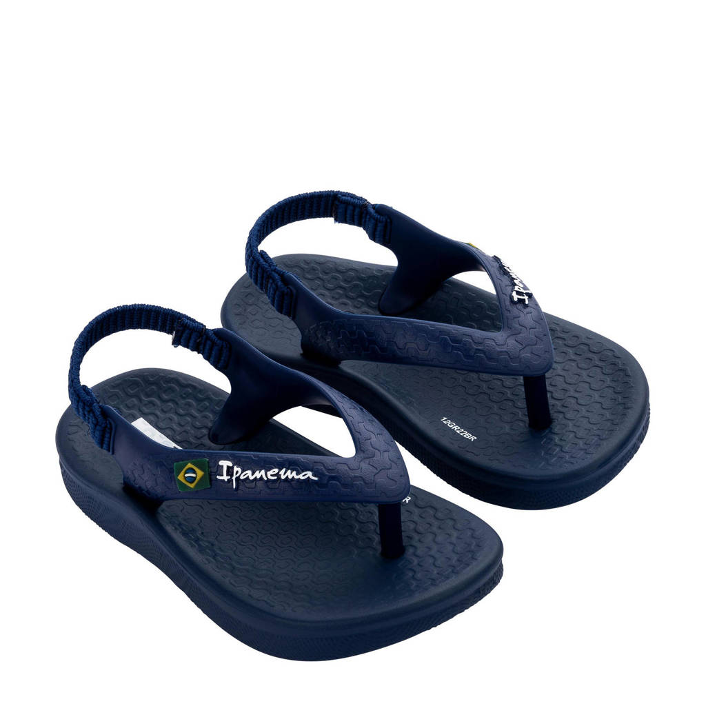 Ipanema Anatomic Soft Babyteenslippers met hielbandje donkerblauw