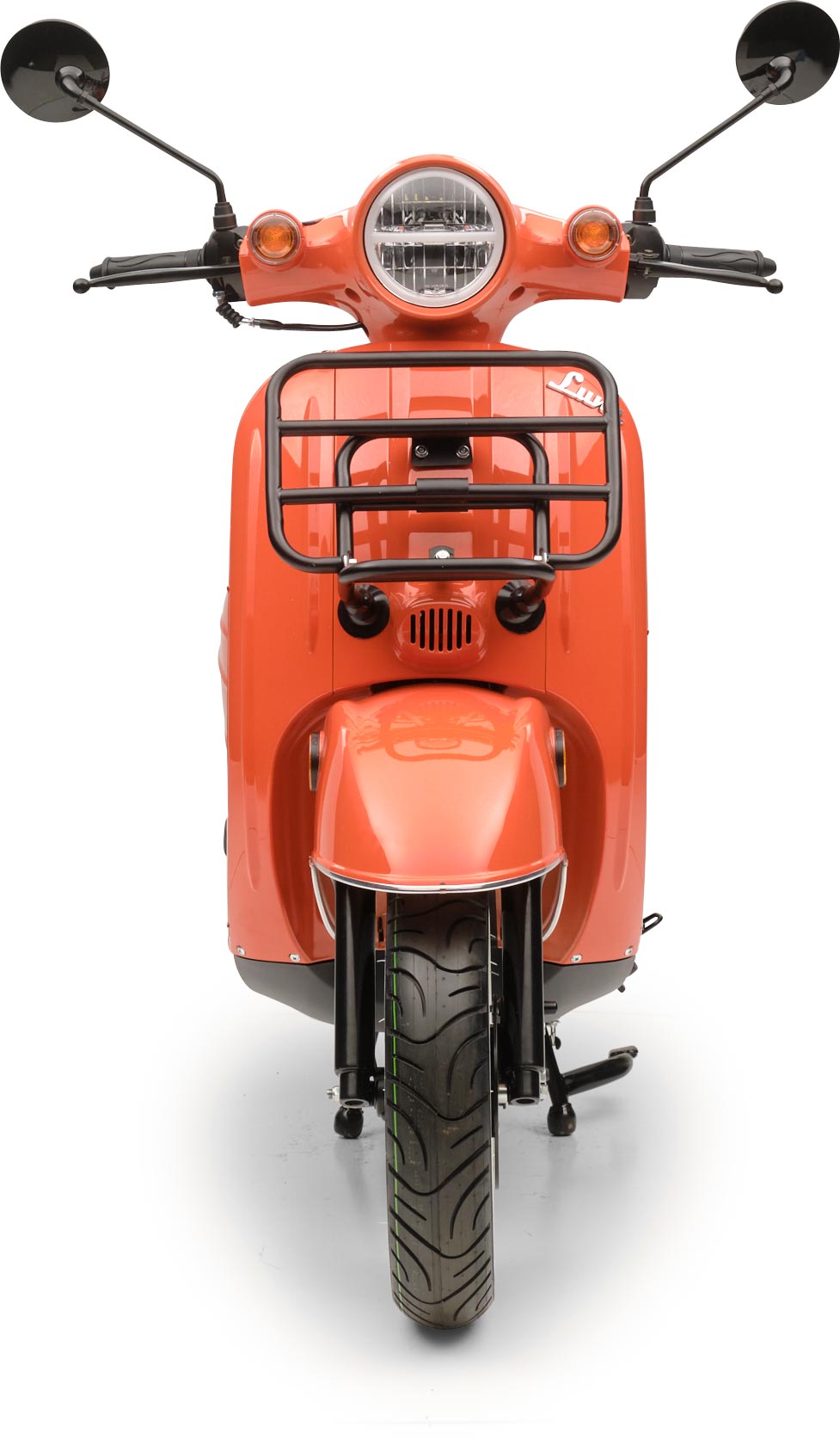 Motorroller Retro Luna Feuerrot 50ccm 45 kmh Moped Scooter