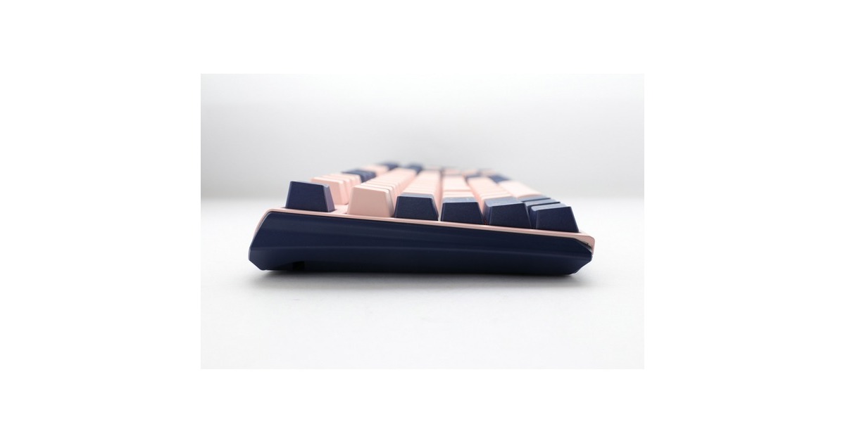 DuckyOne 3 Fuji TKL, toetsenbord  (Roségoud/donkerblauw, US lay-out, Cherry MX Red, PBT Double Shot, hot swap)