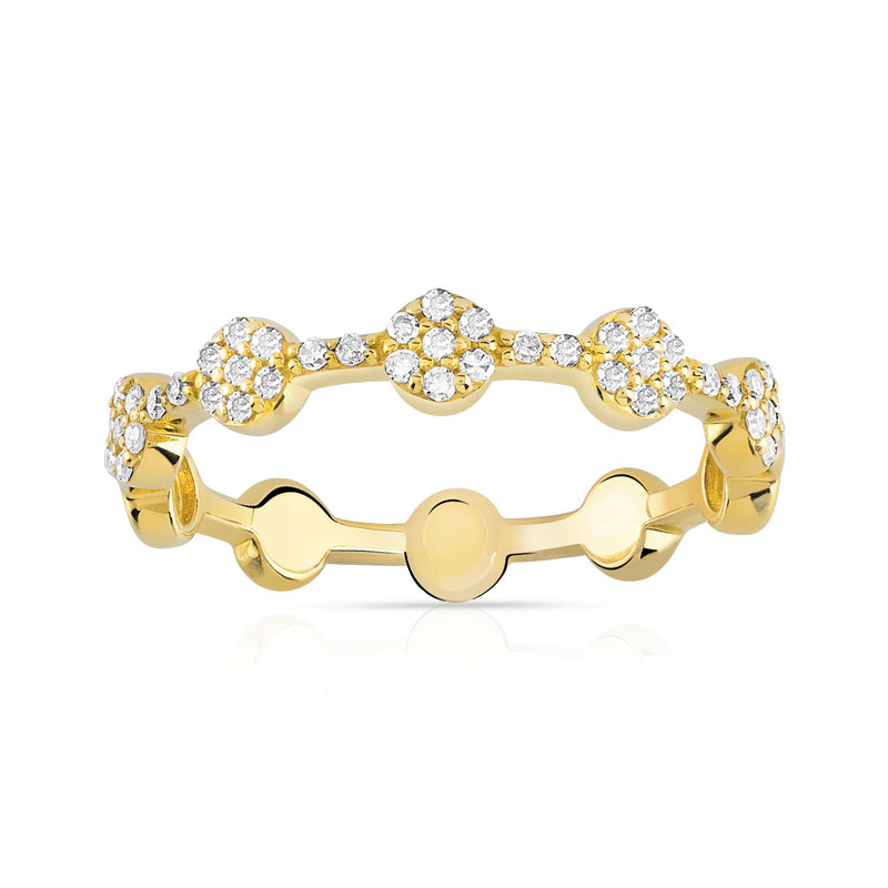 Bague or 375 jaune diamant