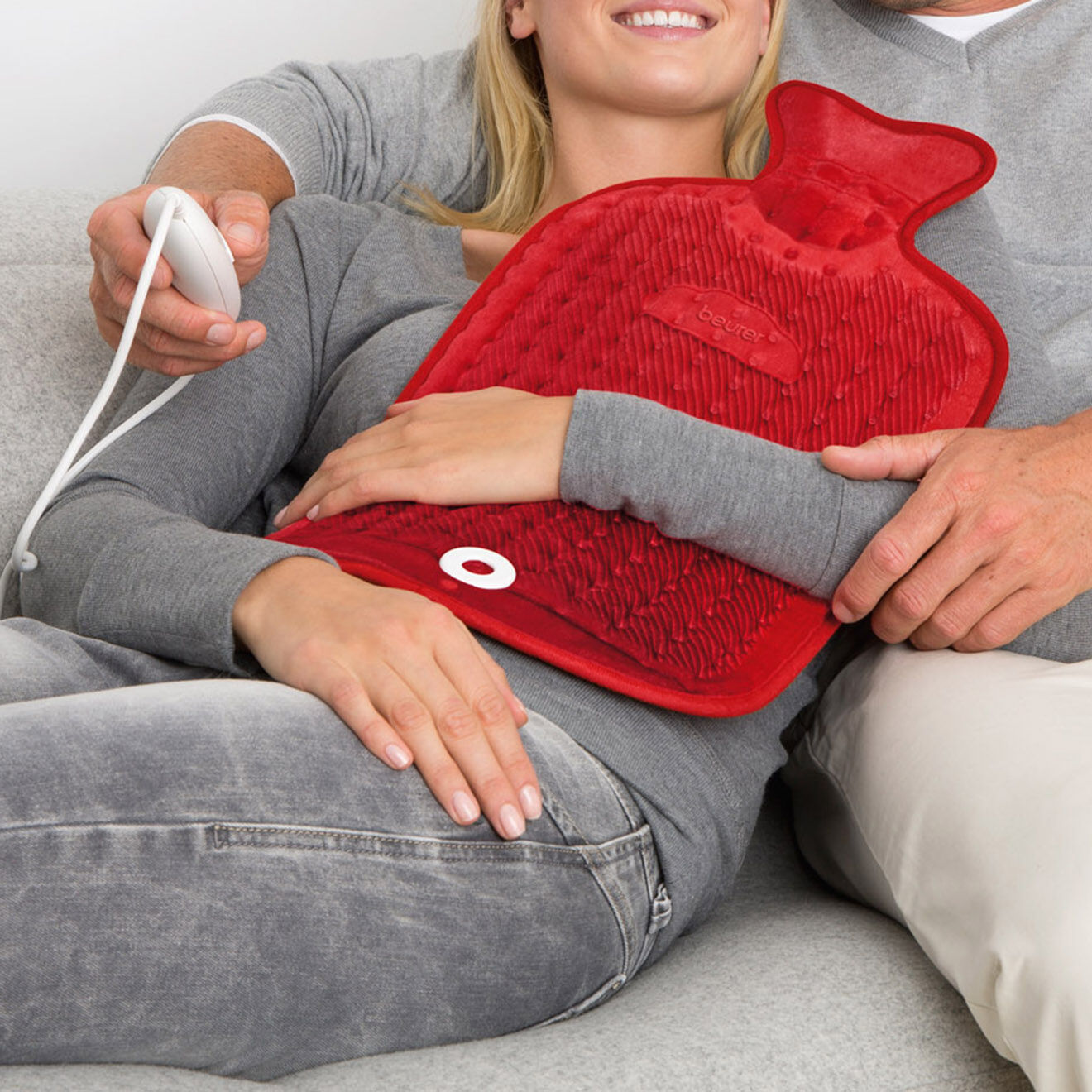 Beurer Coussin chauffant forme bouillotte rouge