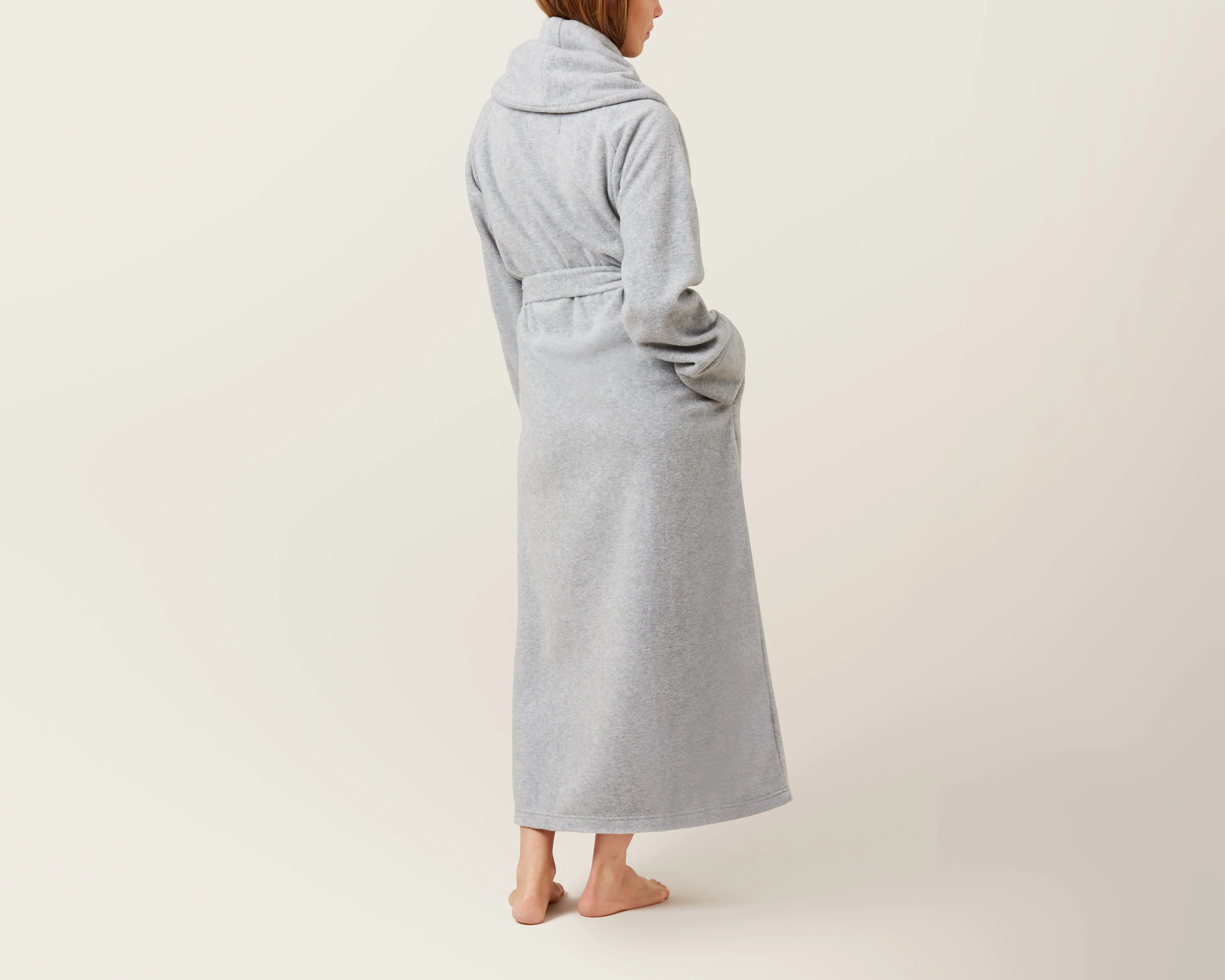 Karmameju  Mount everest fleece badekåbe - Light grey