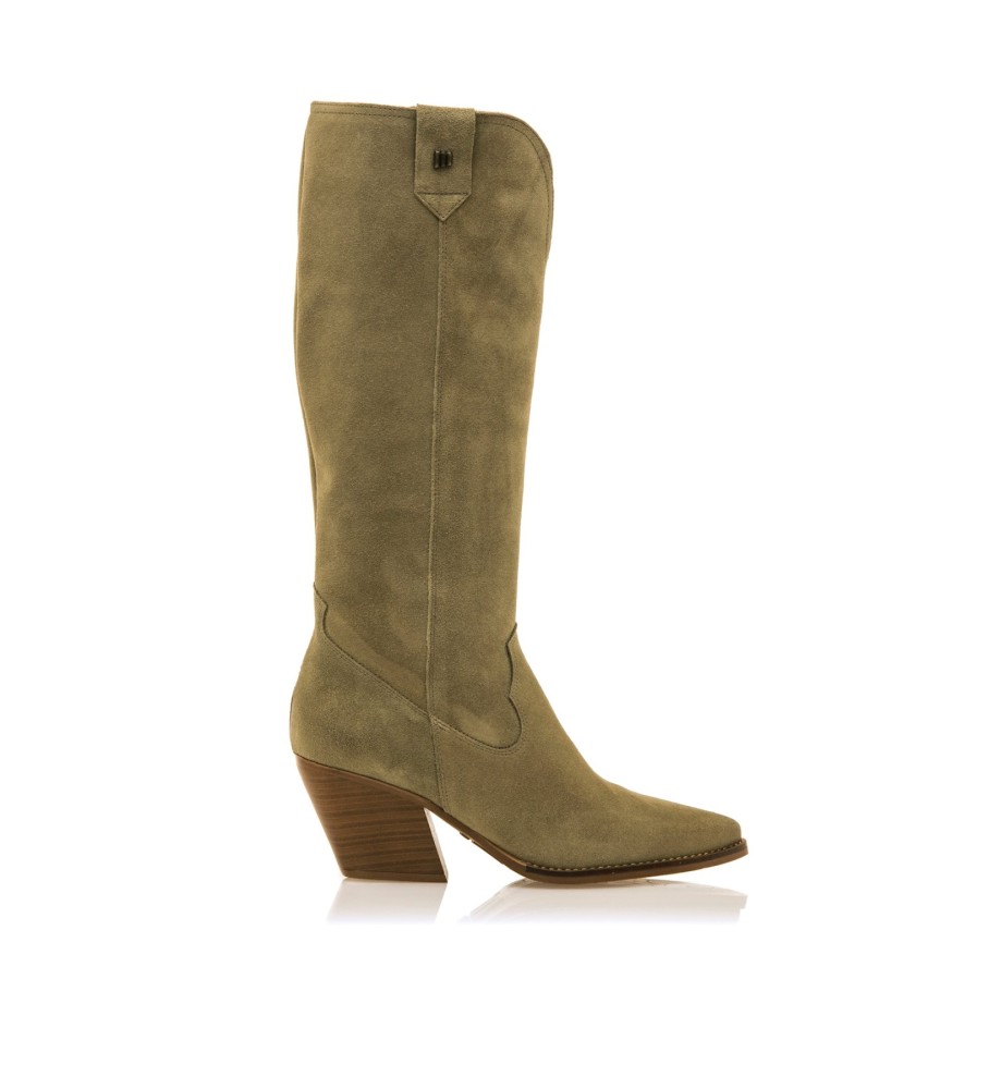 Botas Mustang Missouri em couro, marrom esverdeado - Altura do salto: 5 cm -