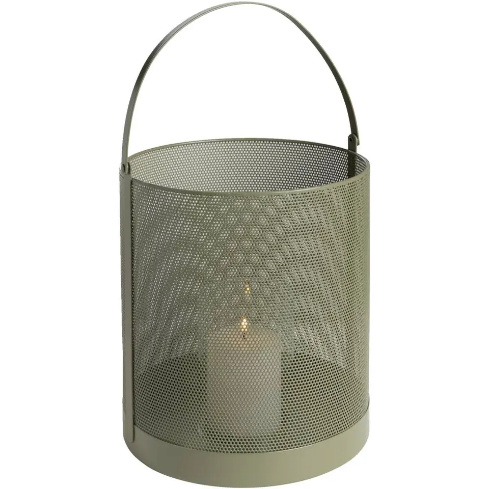 Windlicht Malaga - groen - 20xØ20 cm