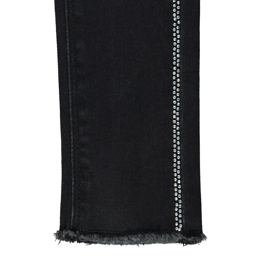 Jean slim à strass pour fille - Noir