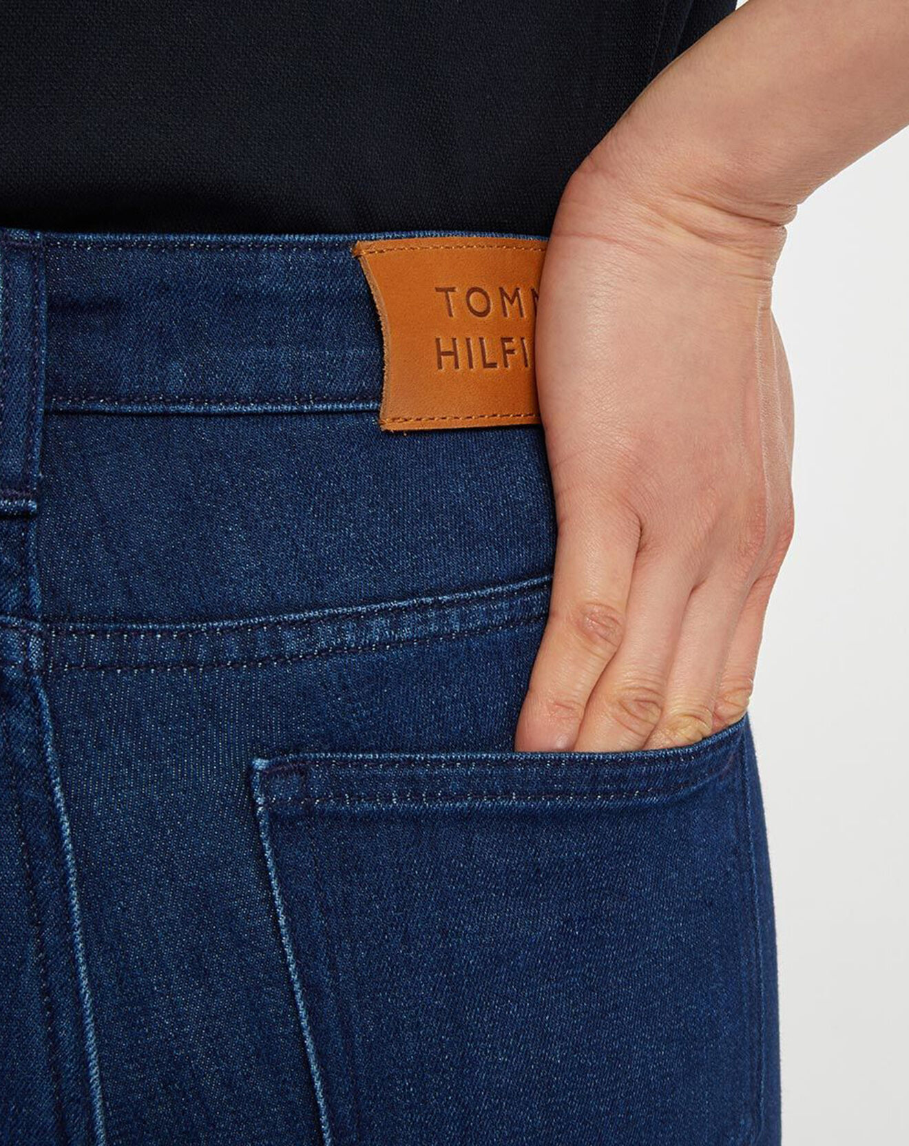 Tommy Hilfiger Pantacourt Denim bleu foncé