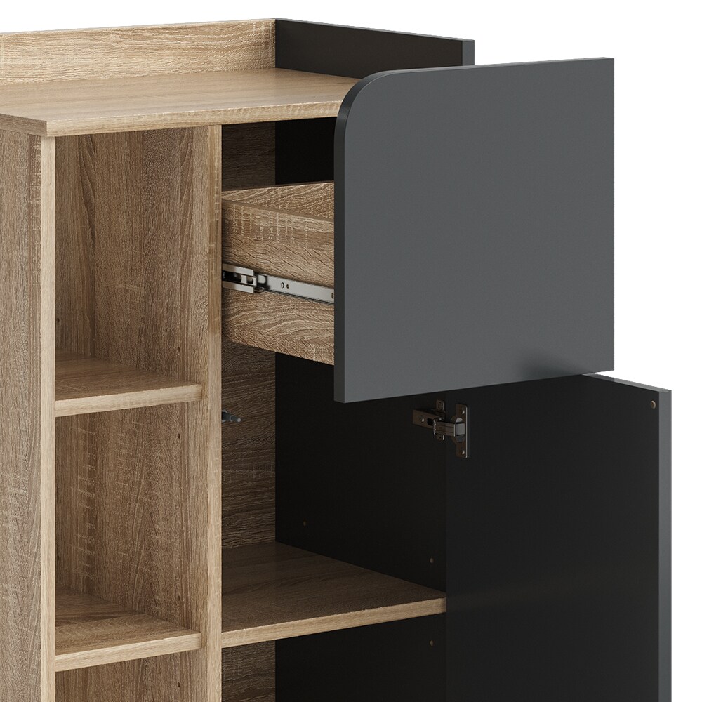 Vicco Unterschrank Karen Sonoma Anthrazit 50 x 90 cm Tür Schublade