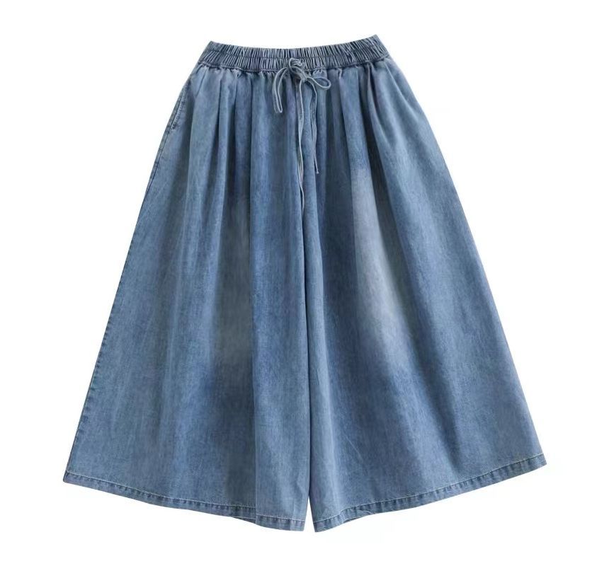Taragon - High Rise Washed Wide Leg Jeans