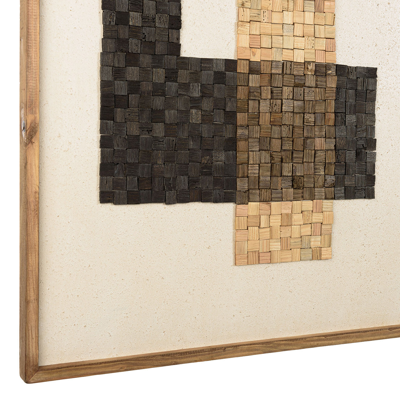 Macabane Décoration murale Mosaïque beige/noir - 82x122 cm