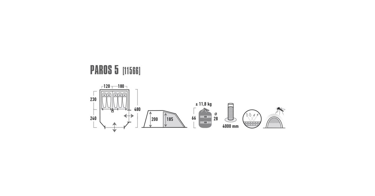 High PeakParos 5 tent