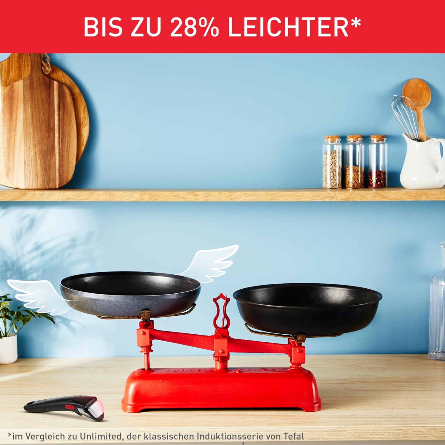 Tefal Ingenio Enjoy, 8-teiliges Topf und Pfannenset abnehmbarer Griff, stapelbar, platzsparend, Pfannen Induktion mit Antihaftversiegelung, einfache Handhabung und Reinigung, L7239343