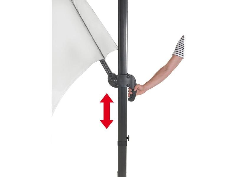 COCON Sonnenschirm TR-031, 300 x 300 cm, hängend, Nature Eleganter Ampelschirm für heisse Sommertage