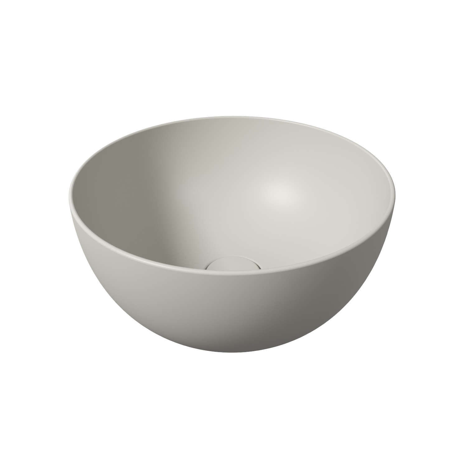 Salenzi Unica Round ronde opbouw wastafel waskom mat grijs 40x20cm