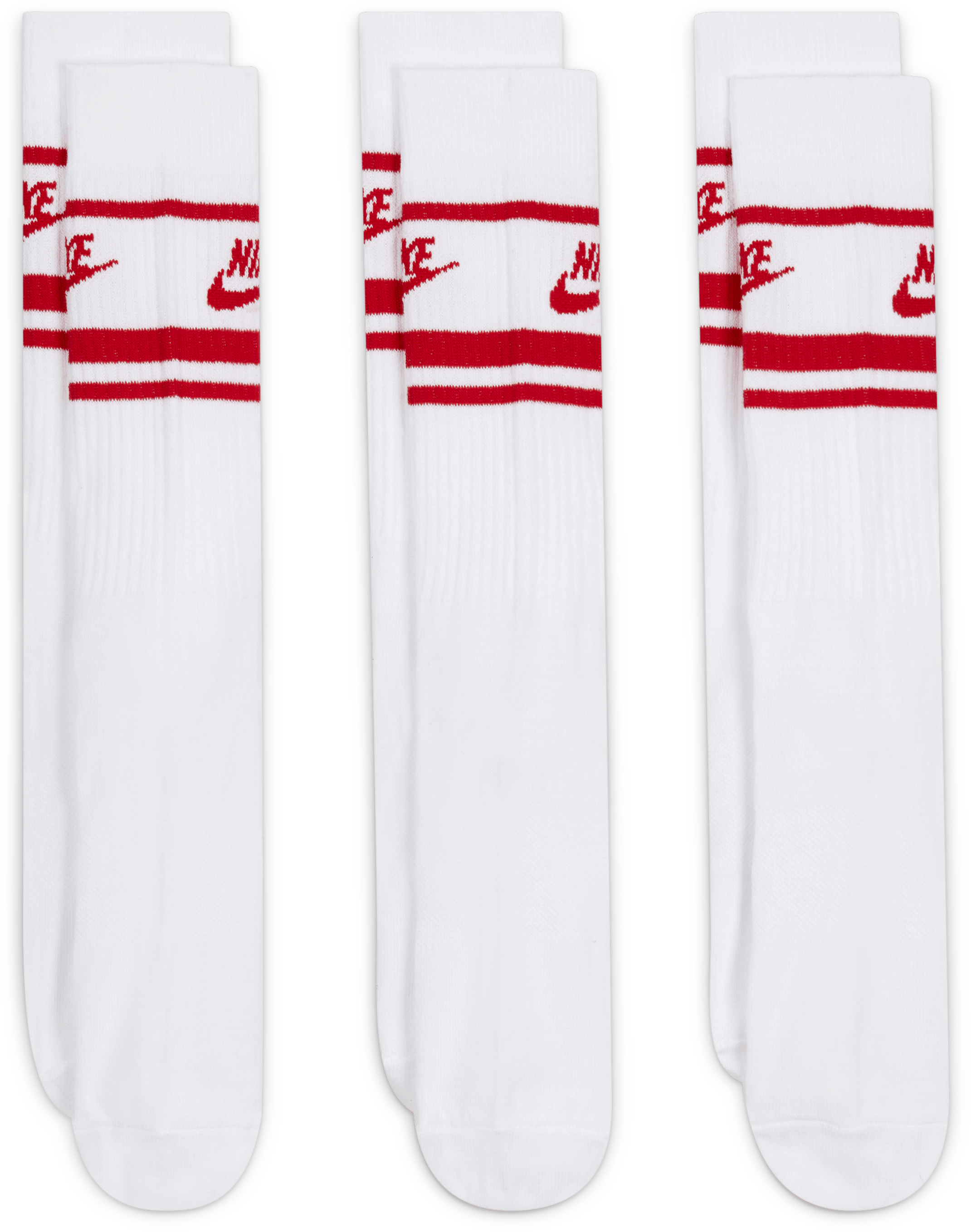 Nike Essential Socks Socken Weiss Rot F102