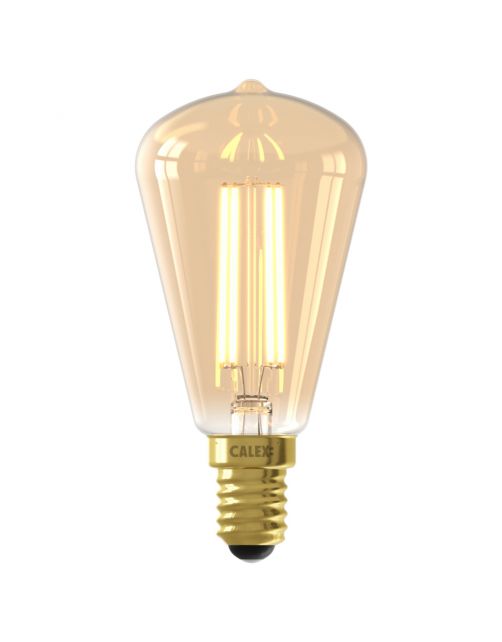 Calex Led Rustic Gold Straight Filament E14 3.5w 250lm - Lichtbron -
