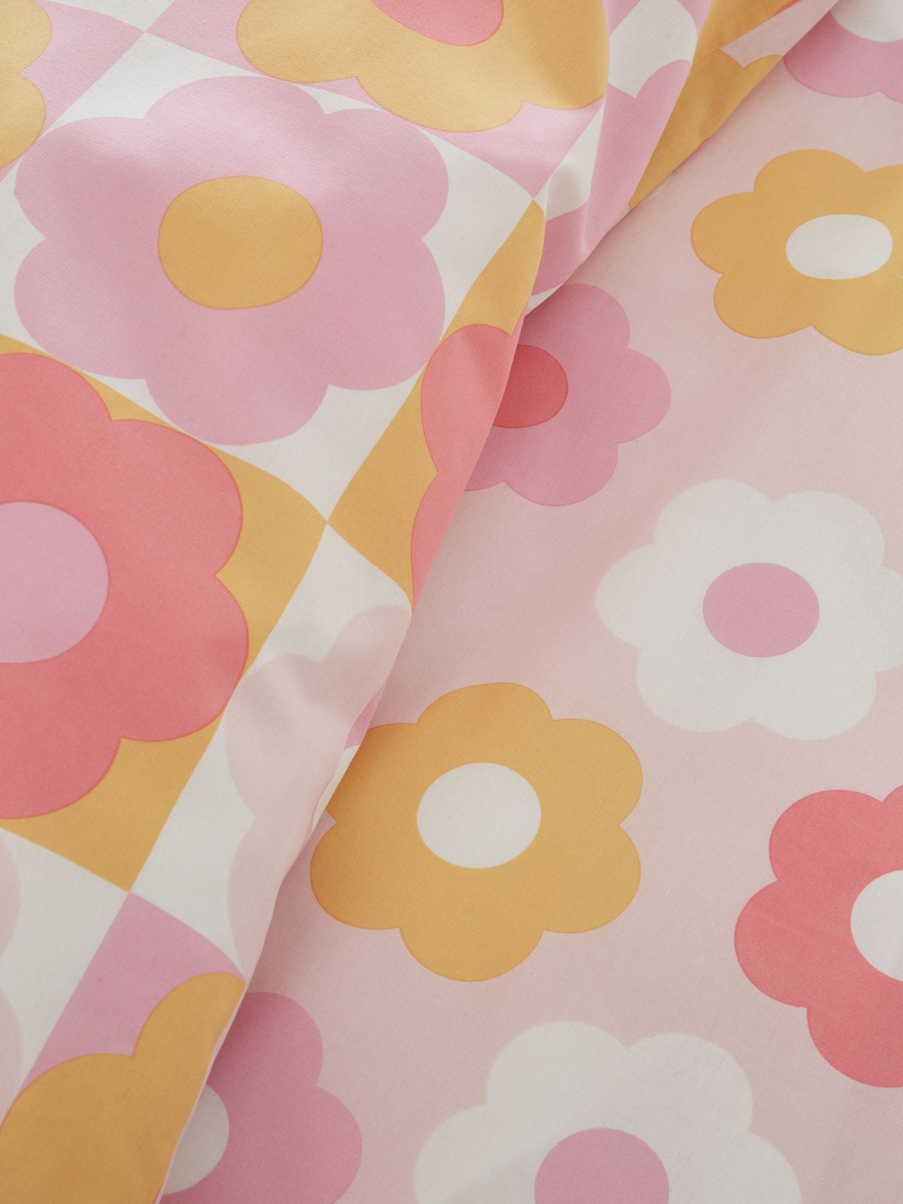 Catherine Lansfield Retro Daisy omkeerbare dekbedovertrekset