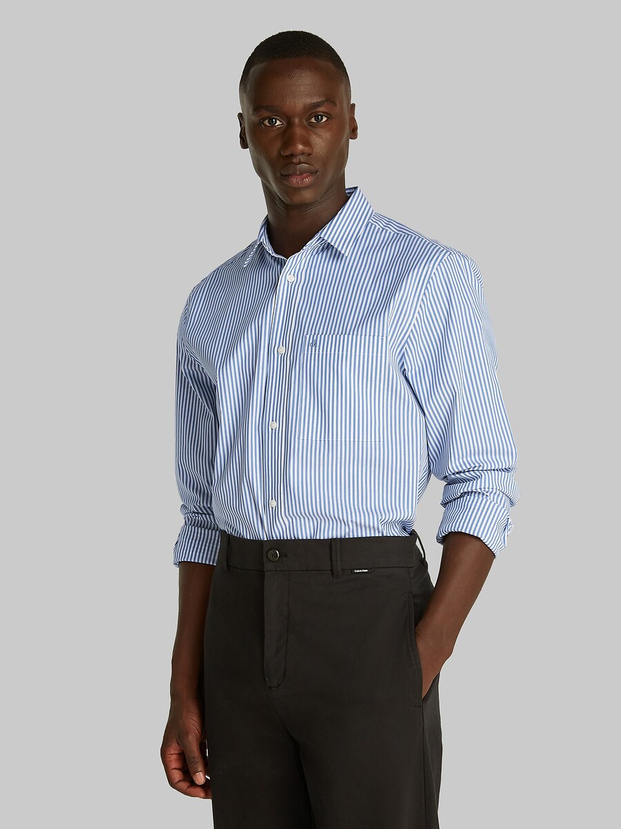 CALVIN KLEIN<br>Camisa em popeline