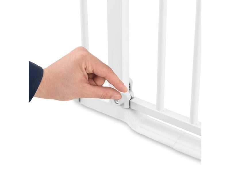 Hauck Türschutzgitter Clear Step 2  9 cm Weiss Barrierefreies, manuell schliessendes Tür- und Treppenschutzgitter-Set