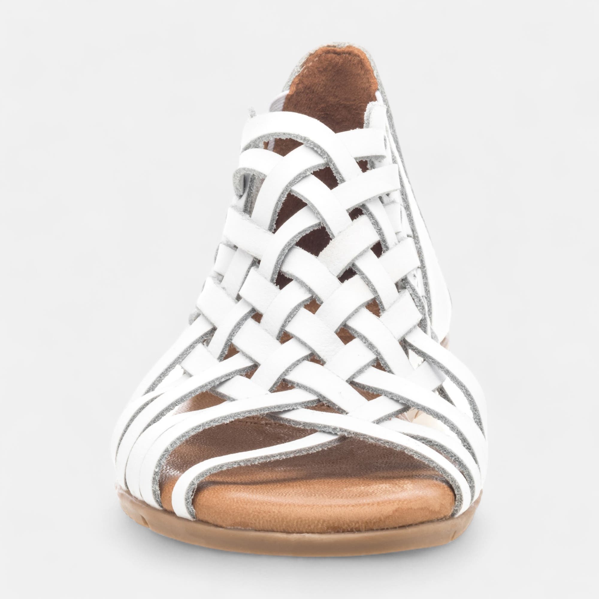 Sandales Femme en cuir blanc