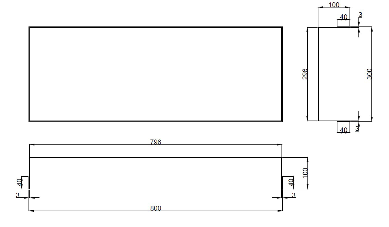 Hotbath &More frameless inbouwnis 30x80x10cm wit mat