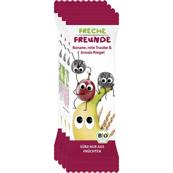 Bio Frecher Riegel Banane, Rote Traube & Aronia