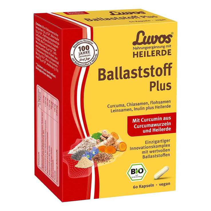 Luvos Heilerde Bio Ballaststoff Plus Kapseln, 60 St